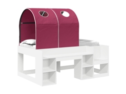 Cama com Túnel 4 Pcs MAISON EXCLUSIVE Branco e Vermelho Madeira