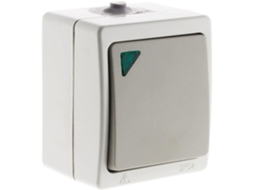 Interruptor Simples Bidirecional Com Luz Indicadora Cinza Claro Ip54 Akya Aj Vape