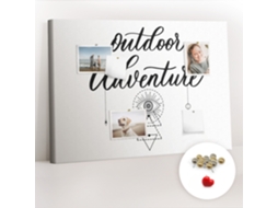 Quadro De Cortiça Com Impressão Aventura Fora De Casa Para O Escritório Espelharte (70x100 Cm)