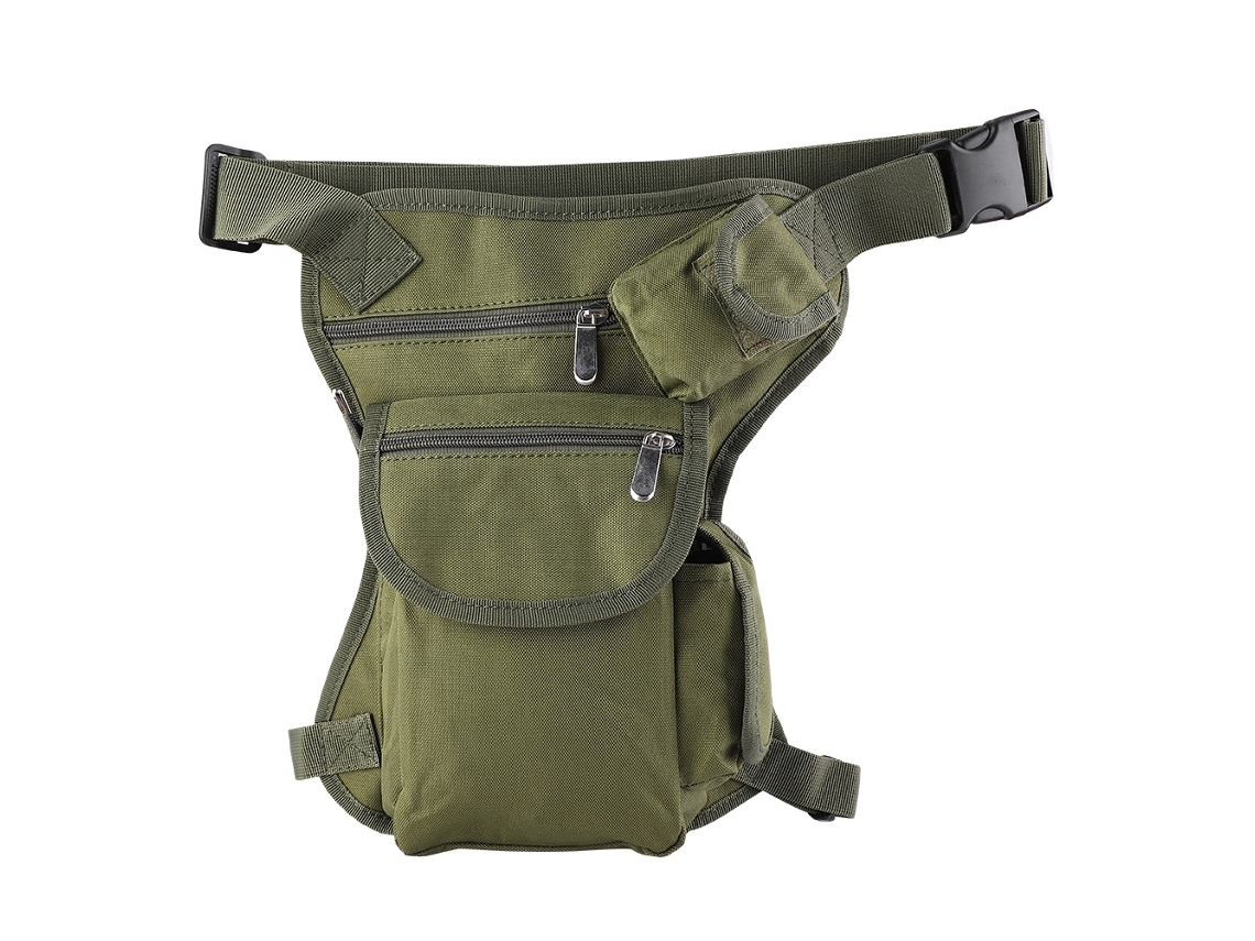 Bolsa Tática de Cintura para Moto Corrida Verde Militar