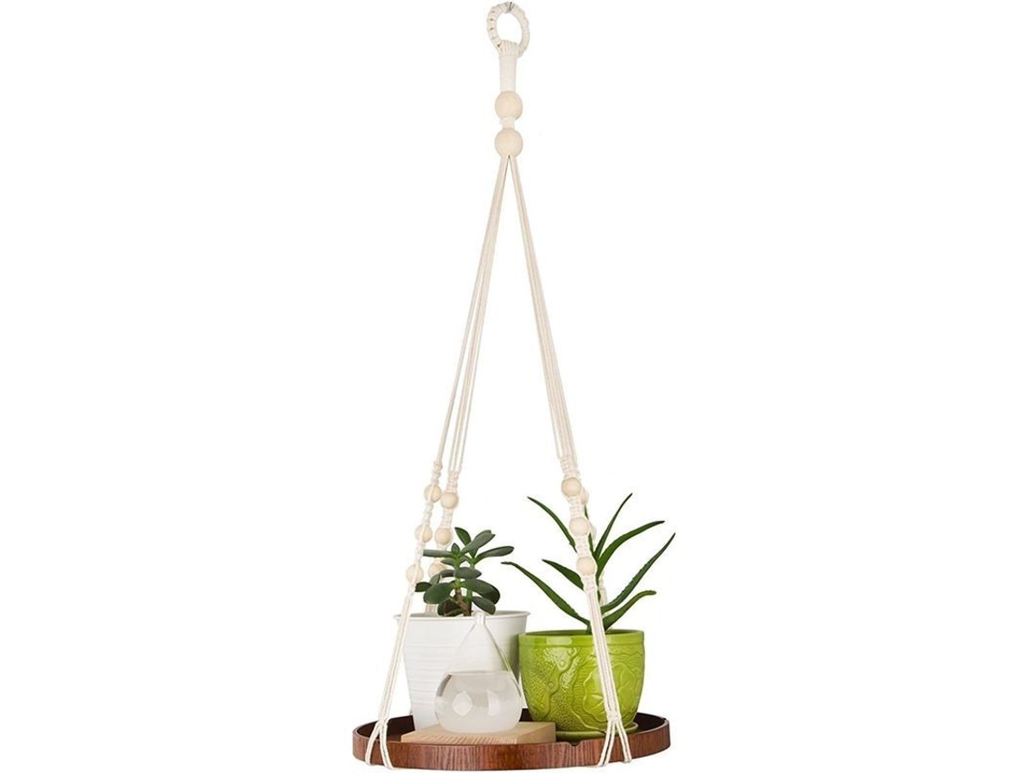 Colgador De Macramé Para Plantas - Estante Colgante Interior - Portamacetas Decorativo