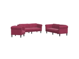 Sofa Set, Sofa Sets Vidaxl Vermelho Veludo (n/a)