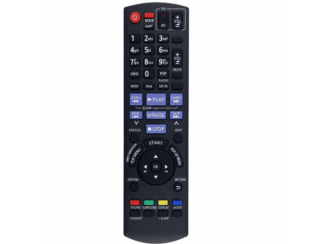 Comando À Distância De Substituição Compatível Com Sistemas De Áudio Panasonic N2qakb000090_zhd