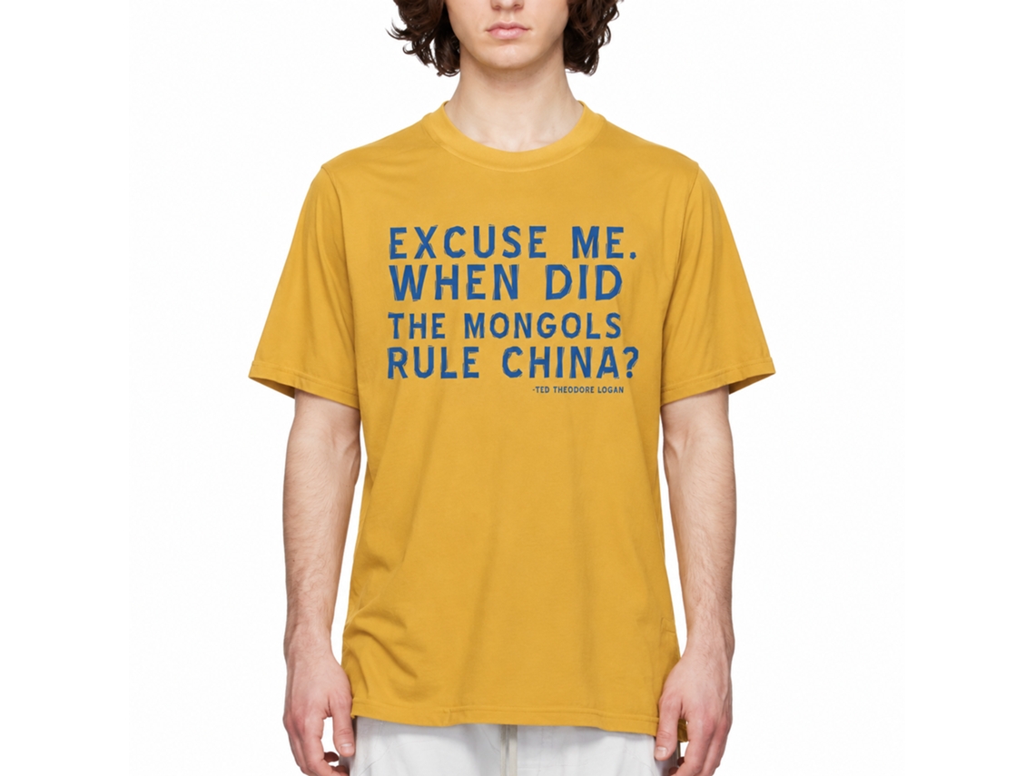Camiseta Rockinstone Bill And Ted Excuses Solid Ginger para Adultos - Estilo Designer Exclusivo