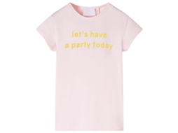 T-shirt De Criança Rosa-suave 140