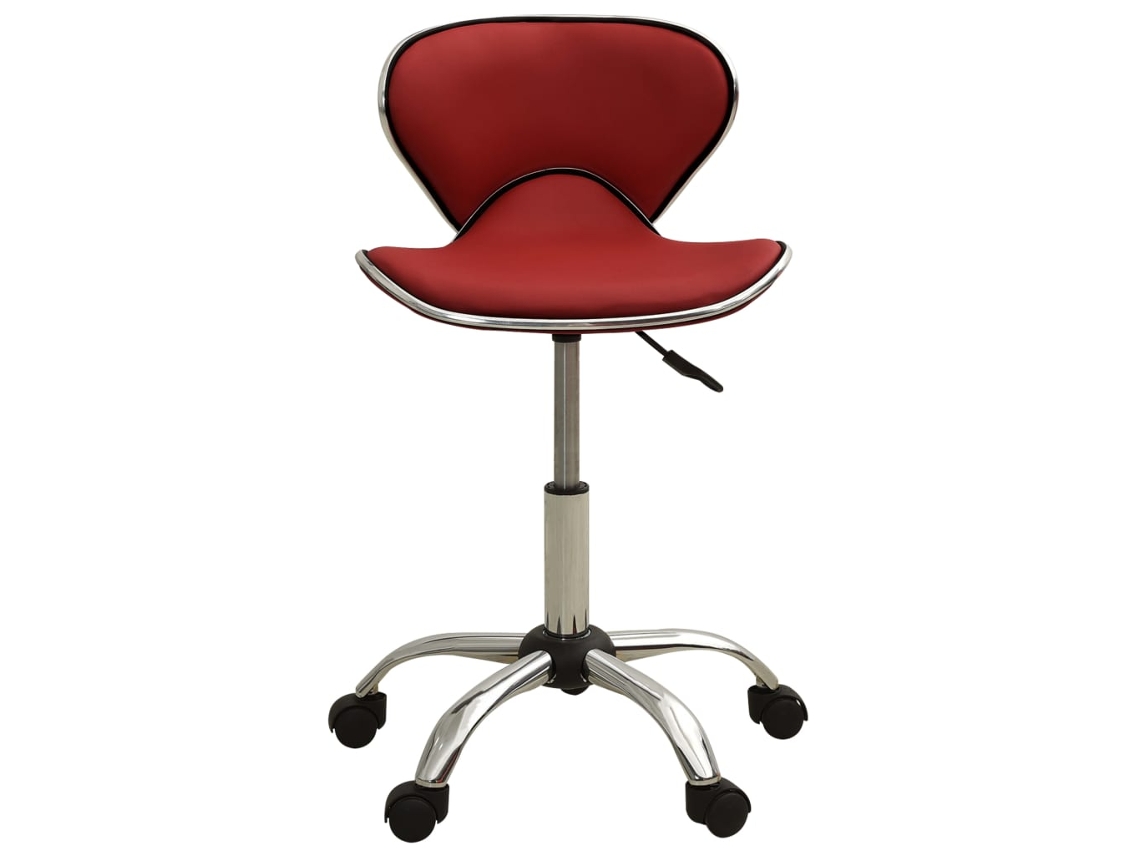 Cadeira de Escritório Couro Artificial Vermelho Tinto MAISON EXCLUSIVE