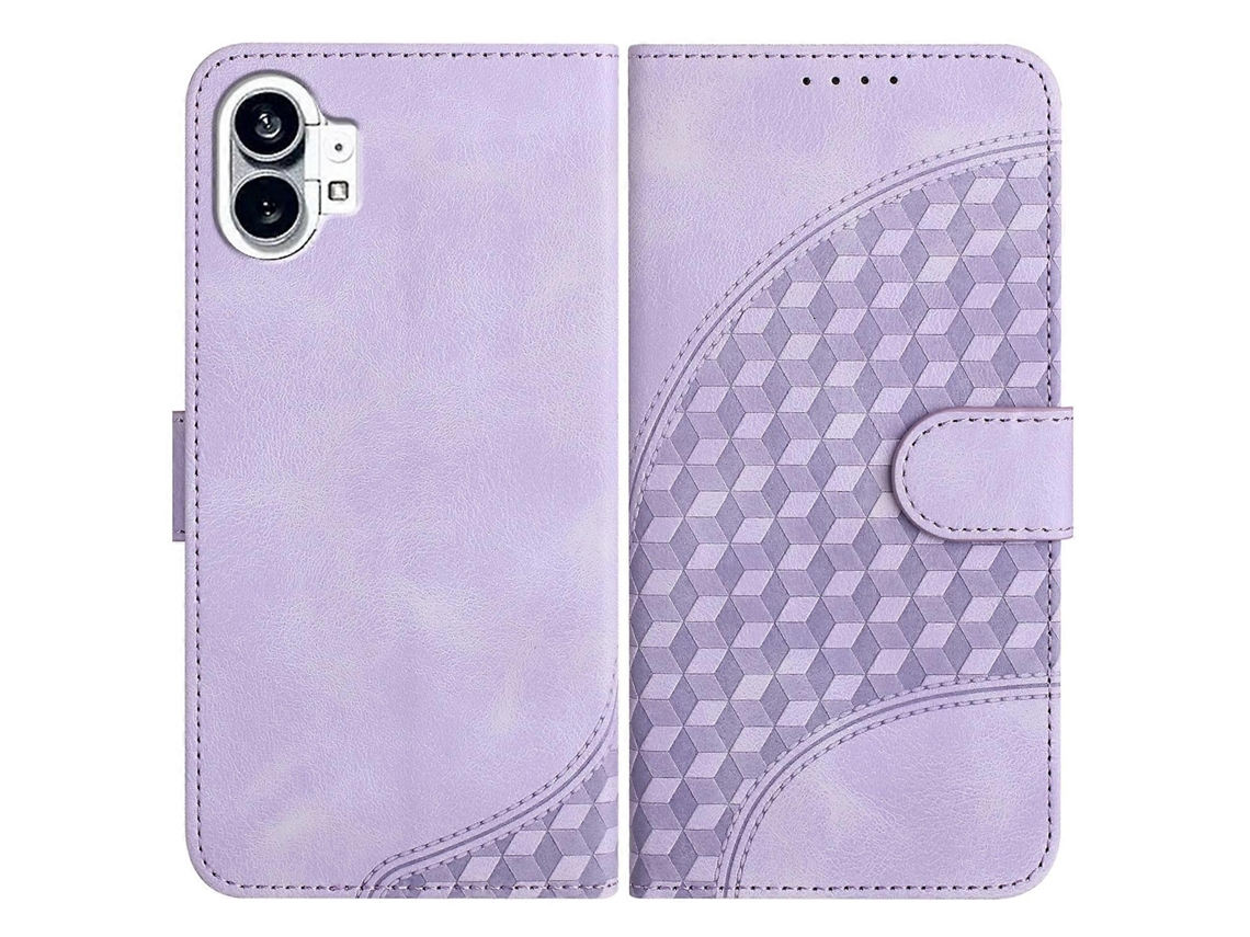 Capa De Couro Para Celular Com Relevo De Cabeça De Elefante E Cordão Para Nothing Phone 1