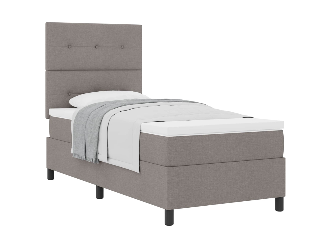 Cama Box com Colchão Cinzento acastanhado 80x200 cm tecido MAISON EXCLUSIVE