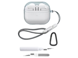 Capa Zruxe Para Samsung Buds 3 Tpu Transparente (proteção Contra Choques, Suporte Carregamento Sem Fios, Com Acessórios)