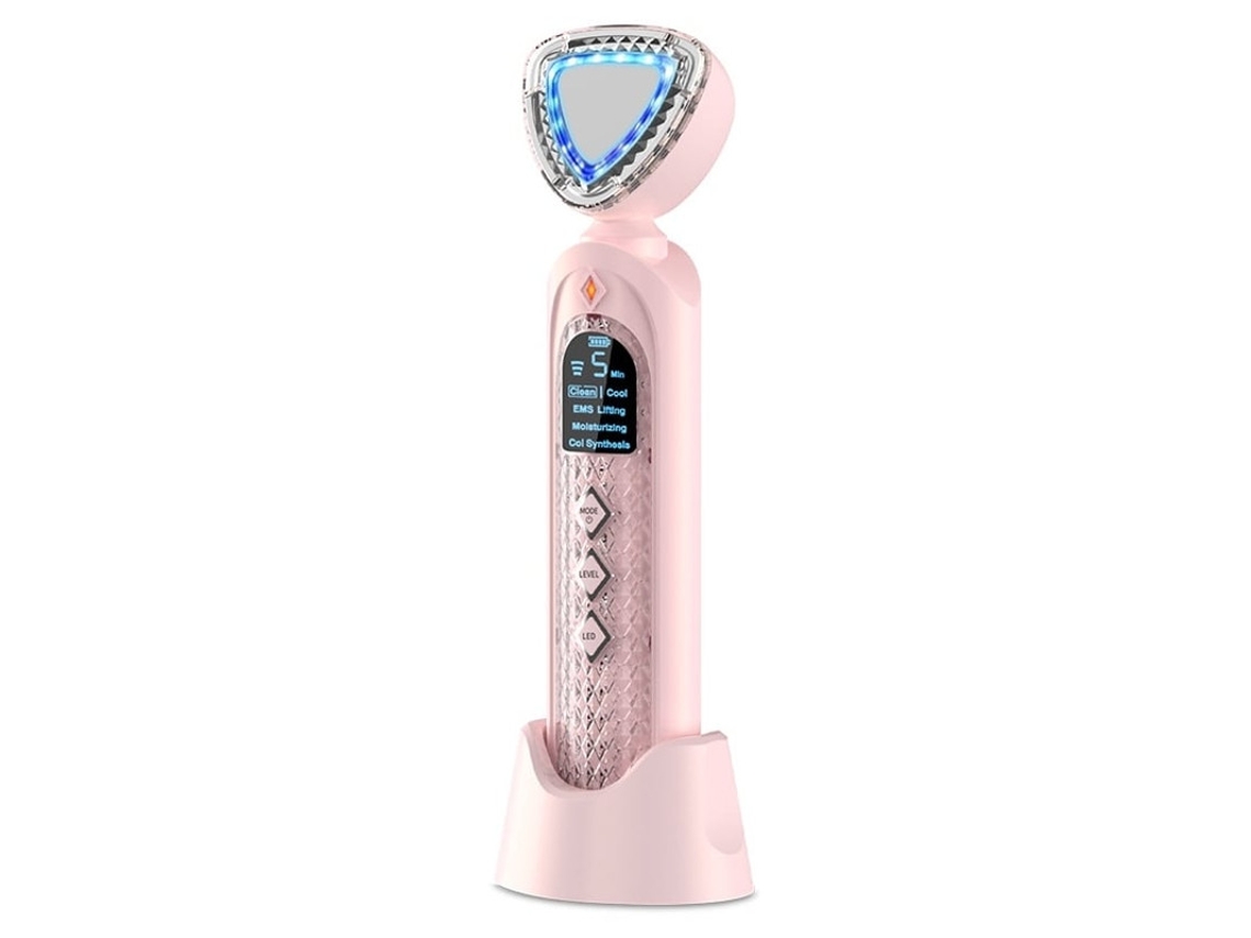Massageador De Beleza Para Levantamento De Pescoço E Rosto 5 Modos 3 Engrenagens 2 Luzes Led Tela Lcd Hd Vibração Máquina De Beleza Quente Yizhood
