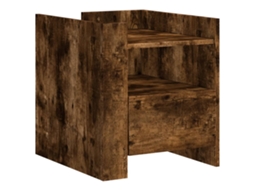 Mesa Cabeceira MAISON EXCLUSIVE Derivados Madeira Carvalho Fumado (45x50x50 cm)
