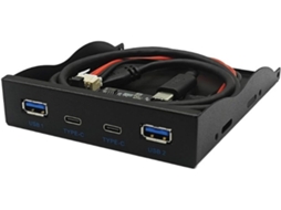 Hub Usb De 10 Gbps Com Painel Frontal 3,5 Polegadas, 2 Portas 3.2