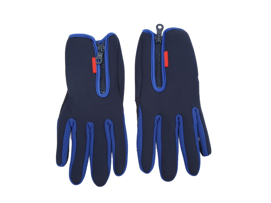Par De Luvas De Inverno Com Tela Sensível Ao Toque, Lã, Térmicas, À Prova De Vento Com Zíper Para Homens E Mulheres, Corrida, Ci Aquaforge