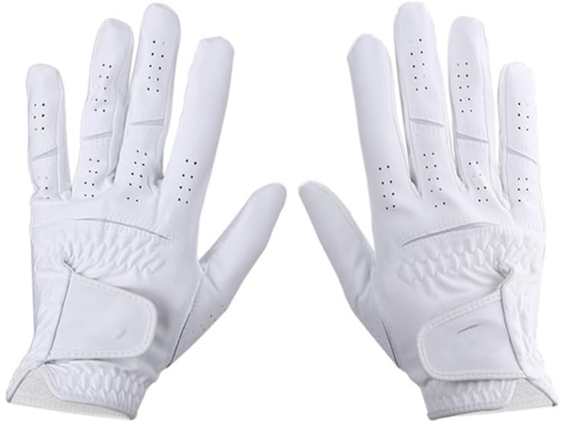 Luvas de Golfe Masculinas para Mão Esquerda ou Direita, Macias, Brancas e Cinza, para Treino | S/MARCA