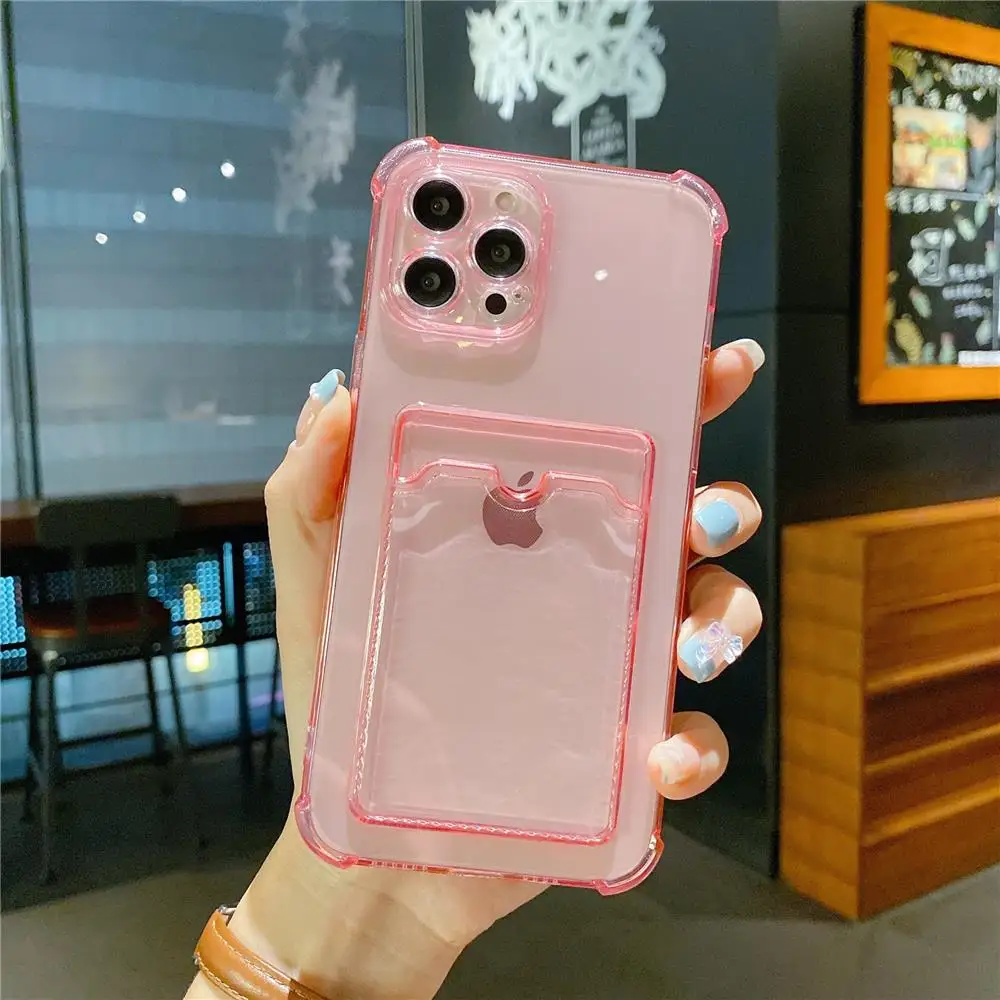 Capa Protetora Transparente, Macia E Resistente A Impactos, Estilo Carteira (para Iphone 15 Plus Rosa).