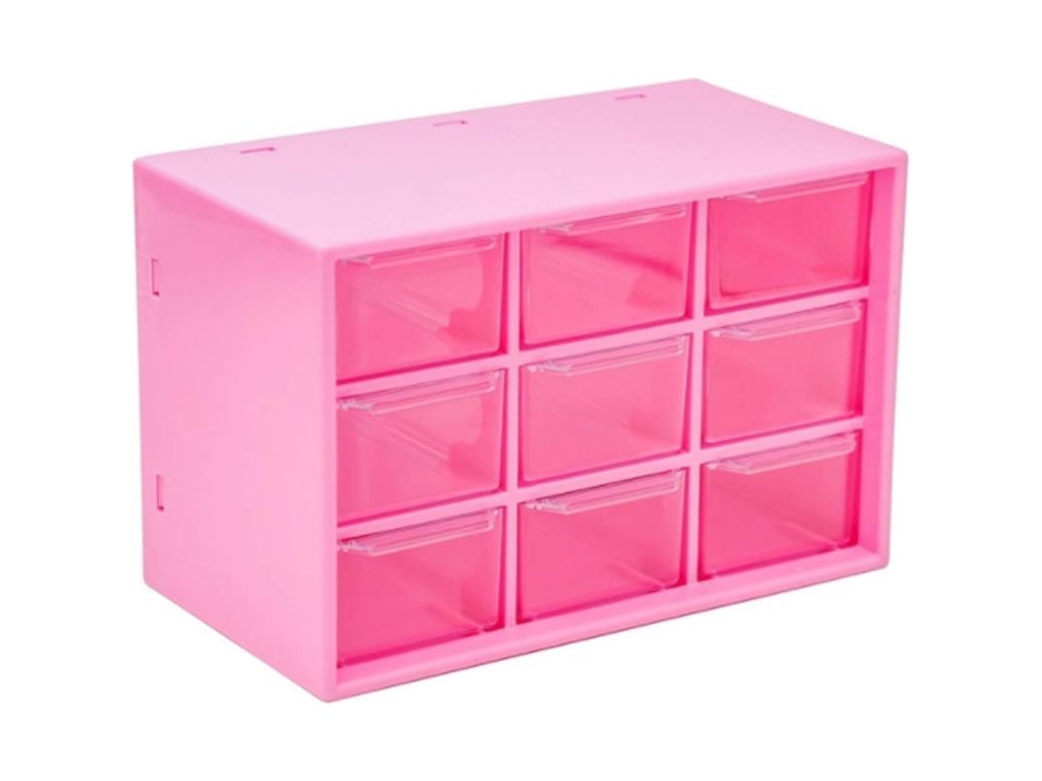 Caja De Almacenamiento De Joyería Y Cosméticos Com 9 Gavetas Transparentes Antipolvo Para Mesa De Maquillaje Y Oficina