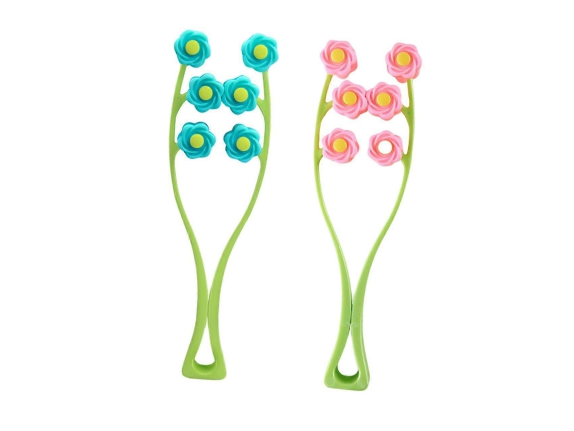 Conjunto de 2 Massageadores Faciais em Formato Flor para Braços, Ideais Cuidados Beleza Profissionais. Ma Ssageador Facial Longa Dur GOKOCO