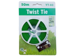 Fita De Torção Plástica De Ferro Jardim Verde 50m