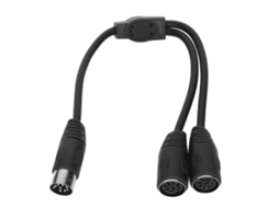 Aetheria cabo Adaptador Divisor Din 8 Pinos Macho para 2 Fêmeas Double Shielding 0.3m/1.0ft