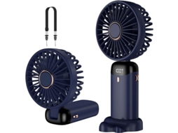 Ventilador de Mão Recarregável Usb, Pequeno, com 5 Velocidades e Base BRILVIBERA