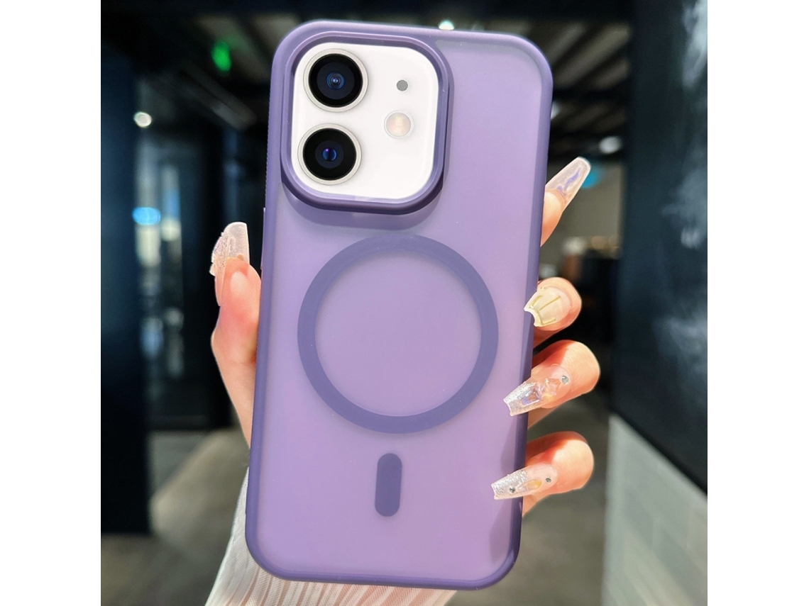 Capa Transparente Híbrida Para Iphone 11 - Tpu E Pc Com Magsafe - Roxa