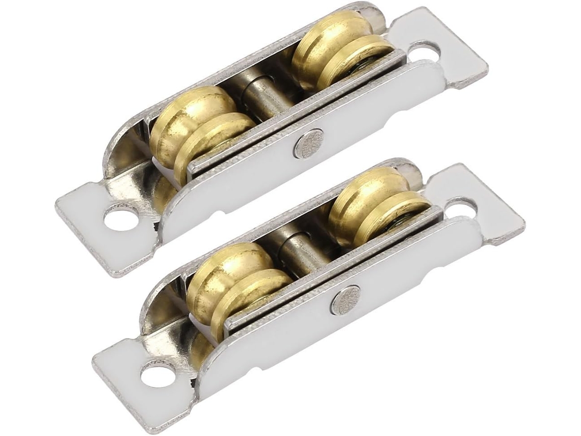 Polia de Janela de Rolo Duplo, aço inox 304, 64x15x15 mm, 2 peças CHABERLU