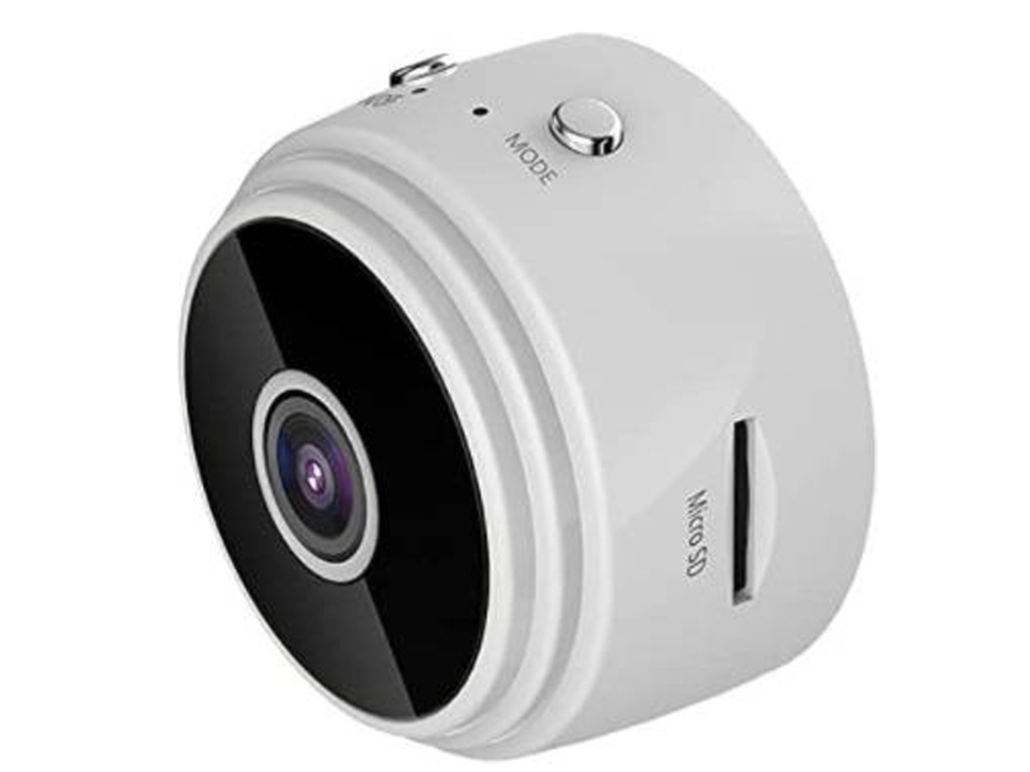 Mini Câmera Espiã Wifi A9 1080p, Com Visão Noturna E Detecção De Movimento Dvr Ângulo De Visão 150 ° Yizhood (branco)