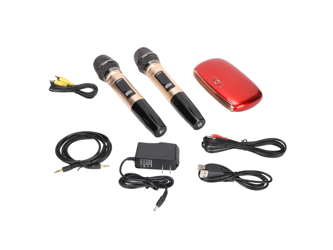 Conjunto de microfone sem fio com entrada coaxial EOOCOO