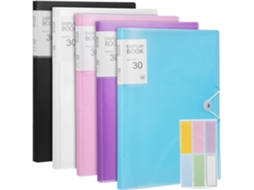 Conjunto De 5 Pastas Apresentação Com Capas Plásticas Transparentes, Grande Capacidade E Decoração Escolar, Organizador