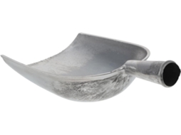 Concha Para Água, Resistente À Deformação, Com Cabo Ergonômico De Alumínio Espesso, Prateada.