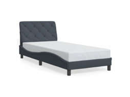 Bed Frame, Bed Frames Vidaxl Cinzeto Madeira Processada (90 X 190 Cm)