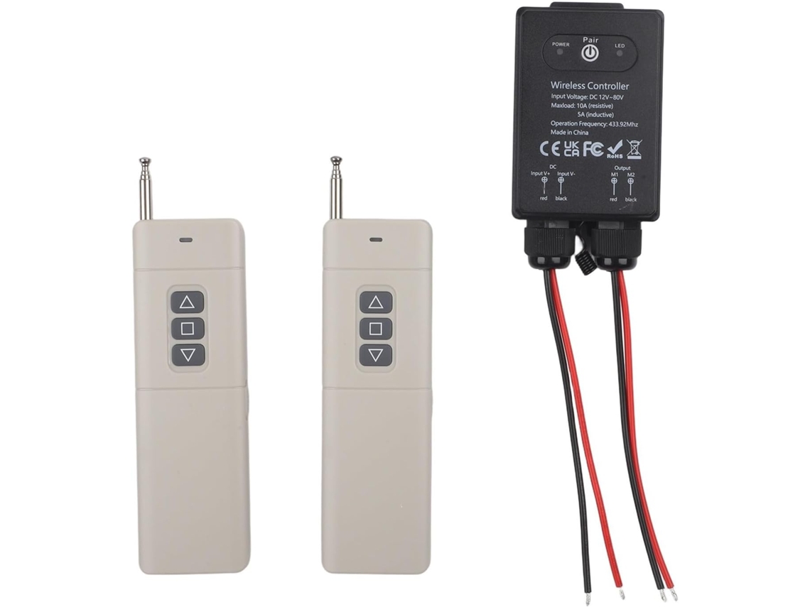 Interruptor De Controle Remoto Sem Fio 30a, 12-80v Dc, Relé Receptor À Prova D Água Ip65 Com Alcance De 3000m Para Luzes