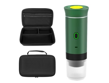Máquina De Café Portátil, Máquina De Café Em Cápsulas 3 Em 1, Autoaquecimento/infusão A Frio Com Bolsa De Armazenamento Eifson (verde)