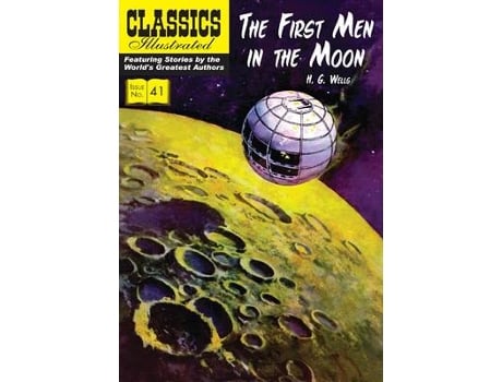 Livro first men in the moon de h. g. wells (inglês)