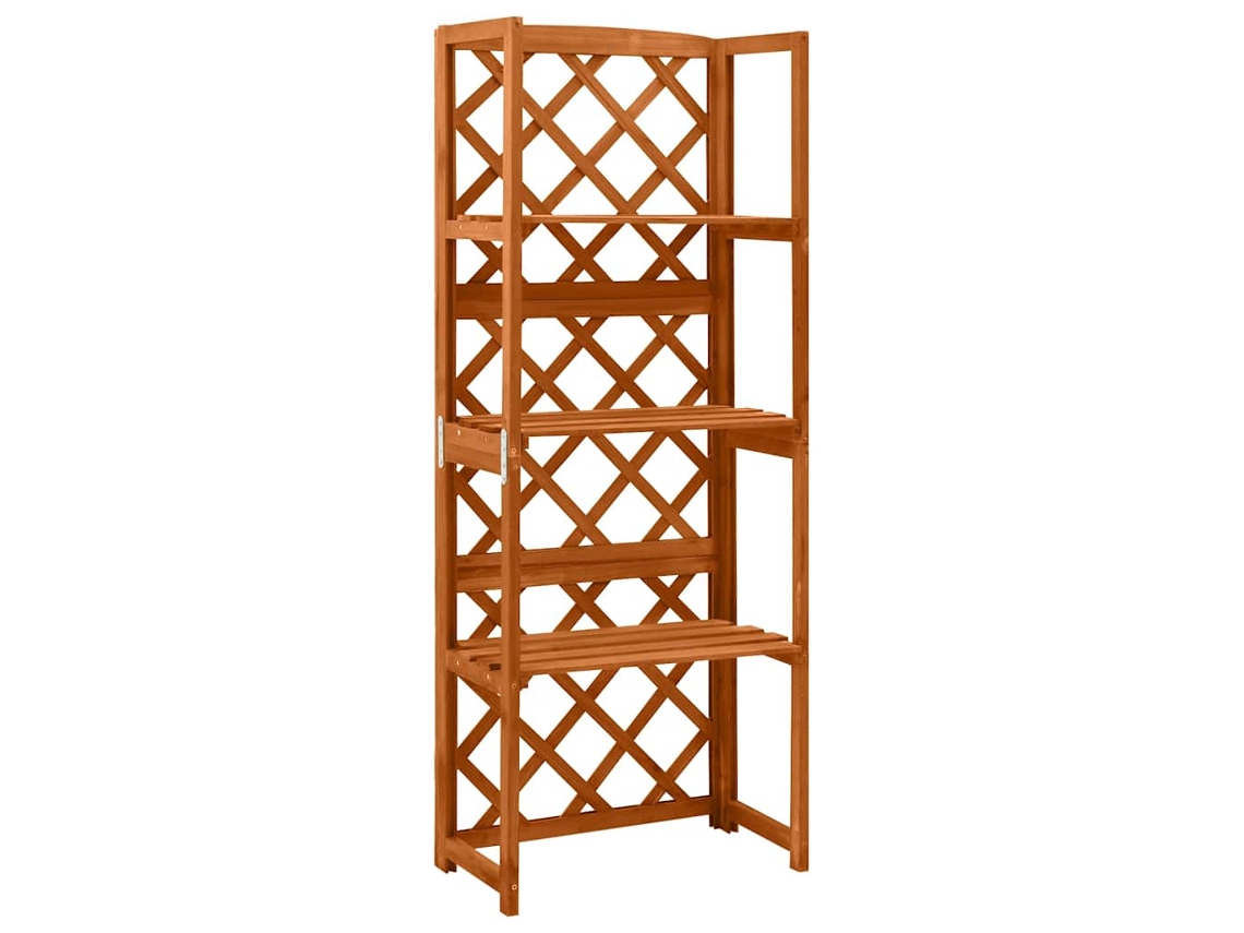 Conjunto 1 Treliça Vidaxl Marrom Madeira (55 X 30 X 140 Cm)