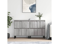 Vidaxl Aparadores 2 Pcs Derivados De Madeira Cinzento Sonoma
