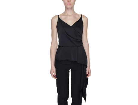 T-shirt De Mulher Silence Tank Poliéster Preto (m)