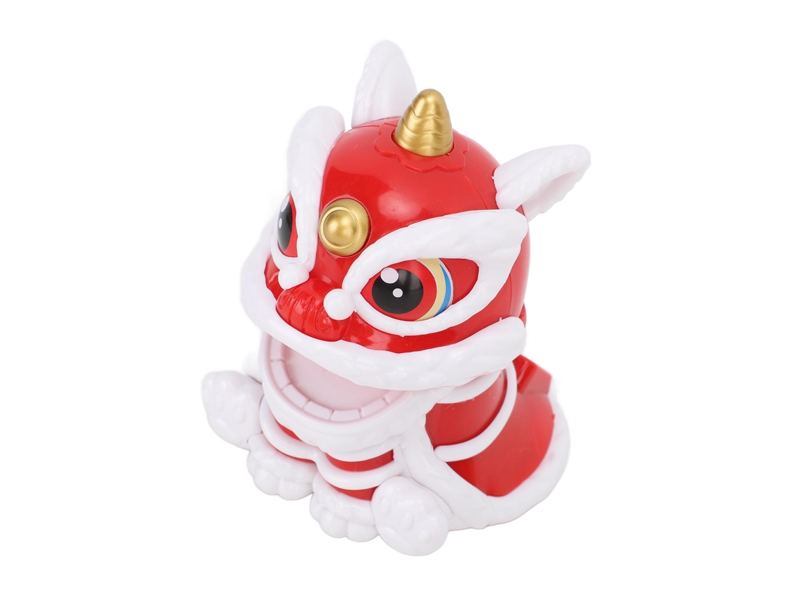 Solar-powered Lion Dance Ornament (solar Panel Light Induction, Car Automatically Nods) Eoocoo