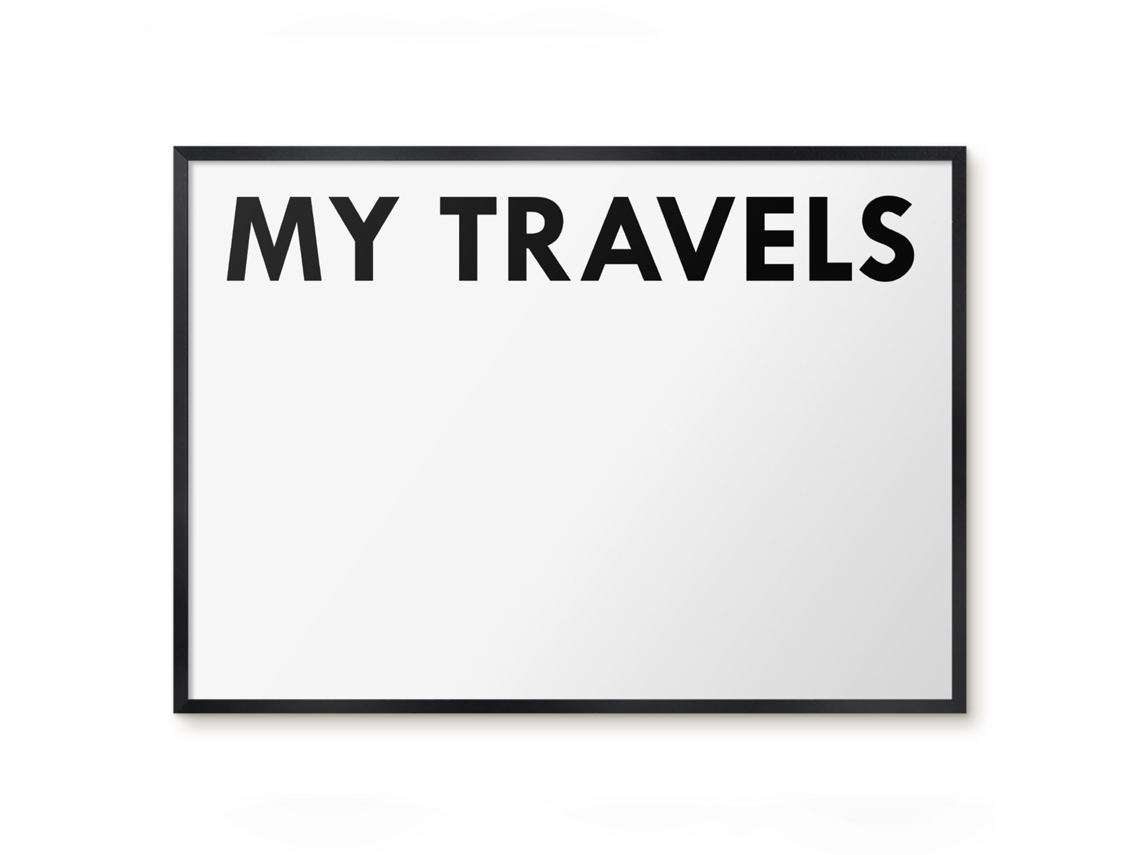 Magnetic Board For Wall My Travels For The Bedroom Espelharte (70x50 Cm)