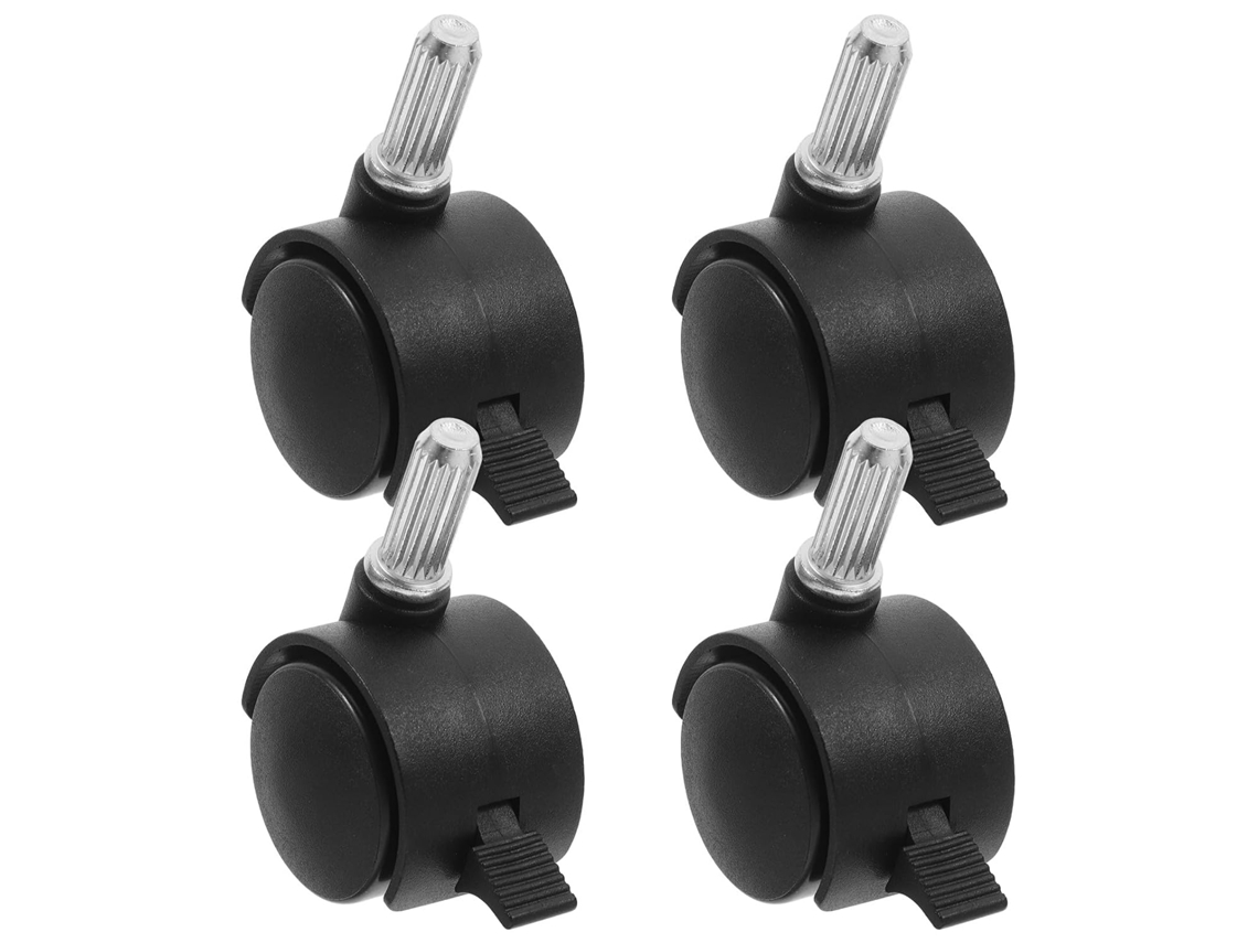 Conjunto De 4 Rodízios Giratórios Pequenos Brancos De 1 Polegada
