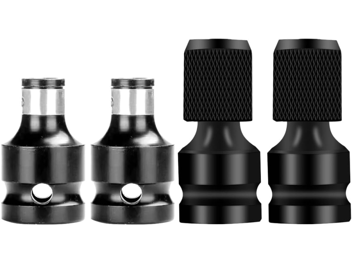 Conjunto De 4 Para Impacto, Kit Broca 1/2" 1/4", Soquete Automotiva
