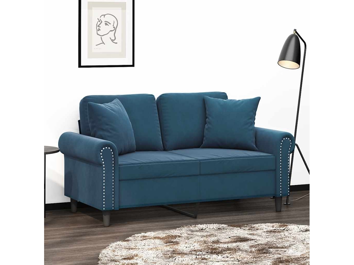 Vidaxl Almofadas Decorativas 2 Pcs 40x40 Cm Veludo Azul