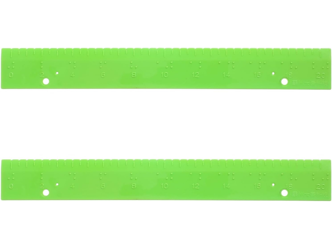 Régua Tátil Yardenfun (2 Peças) Para Medição De Cegos, Design Durável
