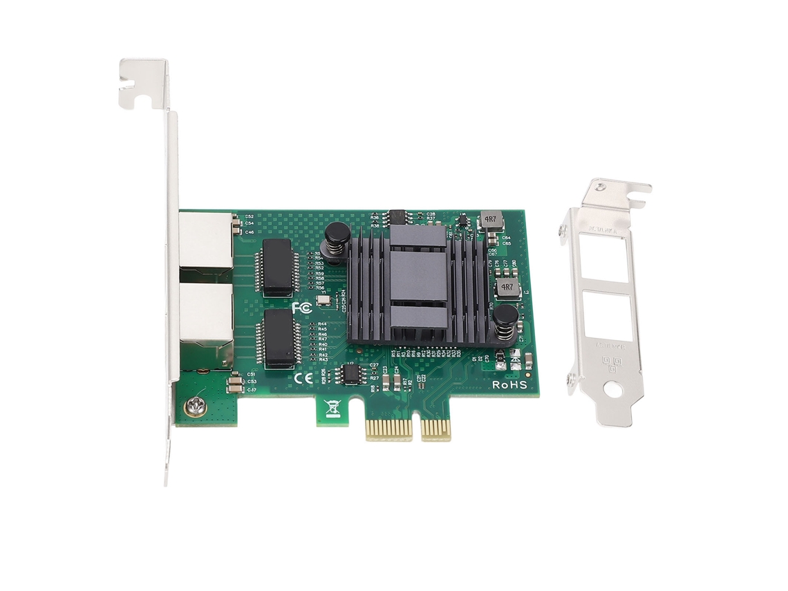 2026zentro-placa De Rede Dual Porta Pcie X1 Gigabit Rj45 Chipset 82575 Para Win Linux Red Hat Freebsd