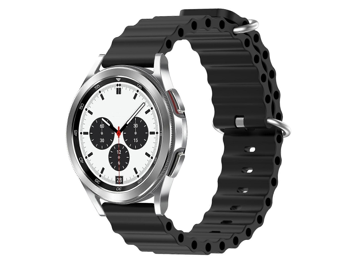 Pulseira De Silicone Estilo Oceano, Cor Sólida, Para Samsung Galaxy Watch 4 Classic 42mm 20mm.
