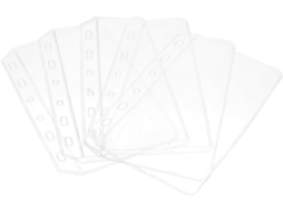 Conjunto de 5 porta-cadernos em PVC com 6 folhas de pasta A7, bolsas decorativas e organizadores práticos para