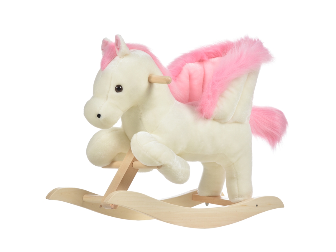 Cavalinho De Balanço Com Efeito Sonoro E Alças, Brinquedo De Pelúcia Para Bebês De 1,5 A 3 Meses. Ideal Para Balanço E Cadeirinha.