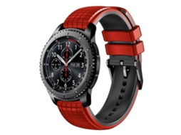 Pulseira De Silicone Bicolor Com Malha De 22 Mm
