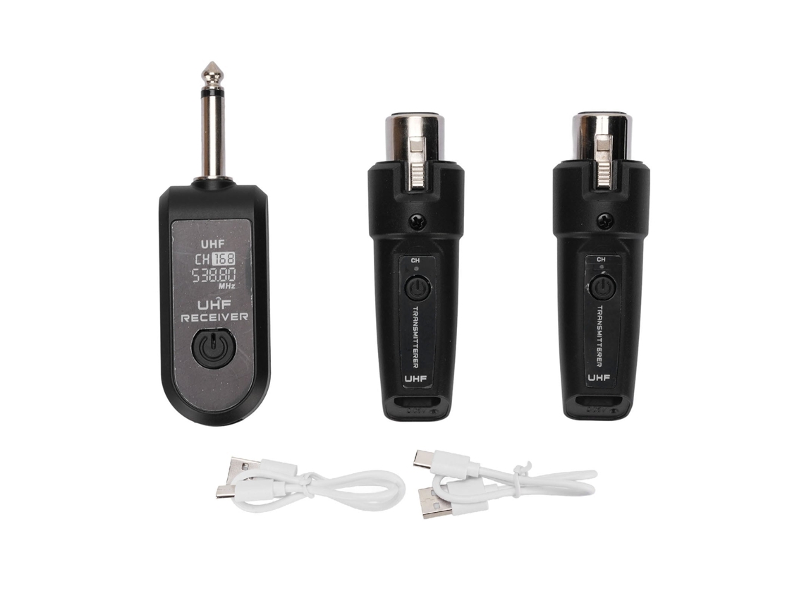 2026 sistema de Microfone Sem Fio Uhf com Transmissor e Receptor Xlr Recarregável