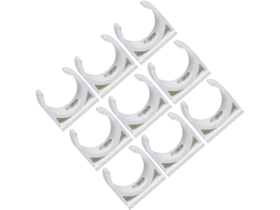 Abraçadeiras De Pvc Em Formato De U De 32 Mm, Pacote Com 50 Unidades Para Tubos De Água Brancos |
